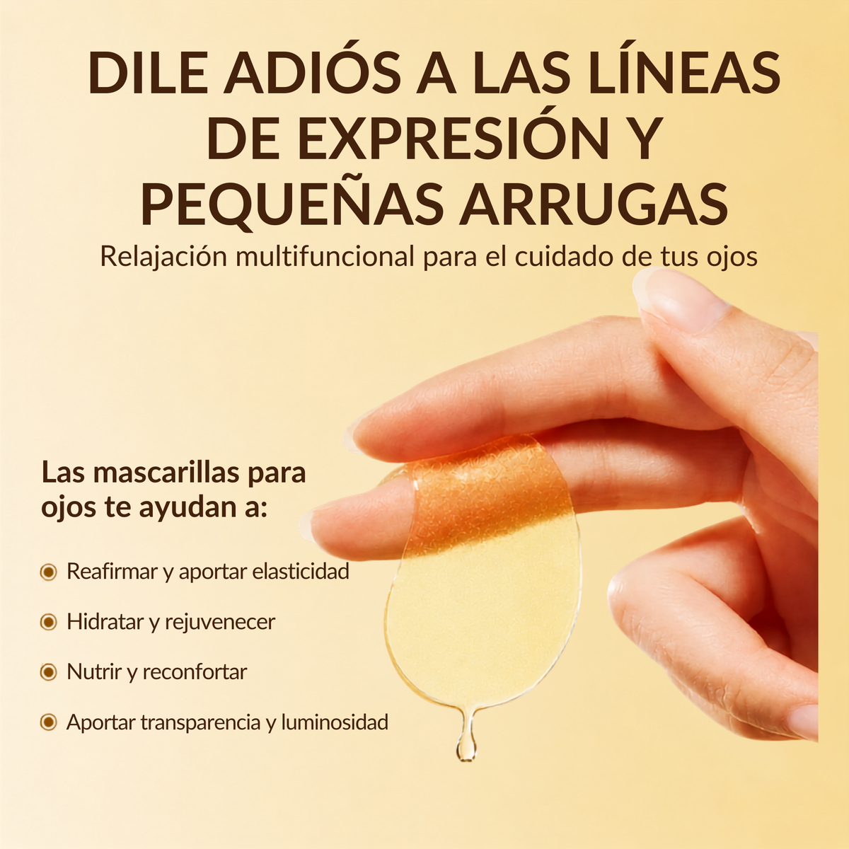 Parches de Hidrogel Antiojeras y Reafirmantes (Aguacate y Oro).