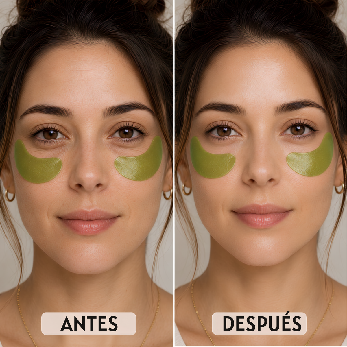 Parches de Hidrogel Antiojeras y Reafirmantes (Aguacate y Oro).
