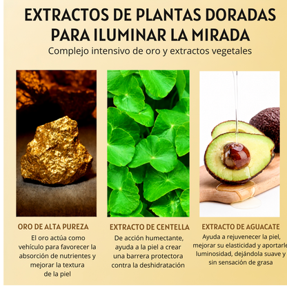 Parches de Hidrogel Antiojeras y Reafirmantes (Aguacate y Oro).