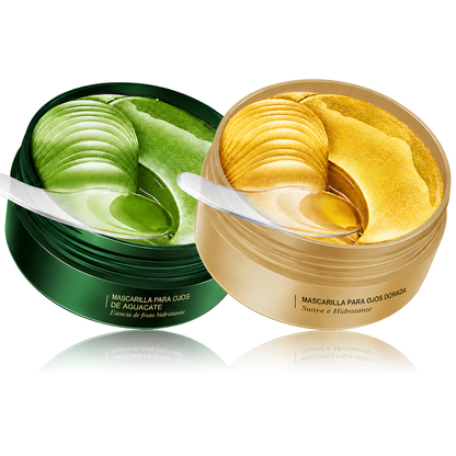 Parches de Hidrogel Antiojeras y Reafirmantes (Aguacate y Oro).