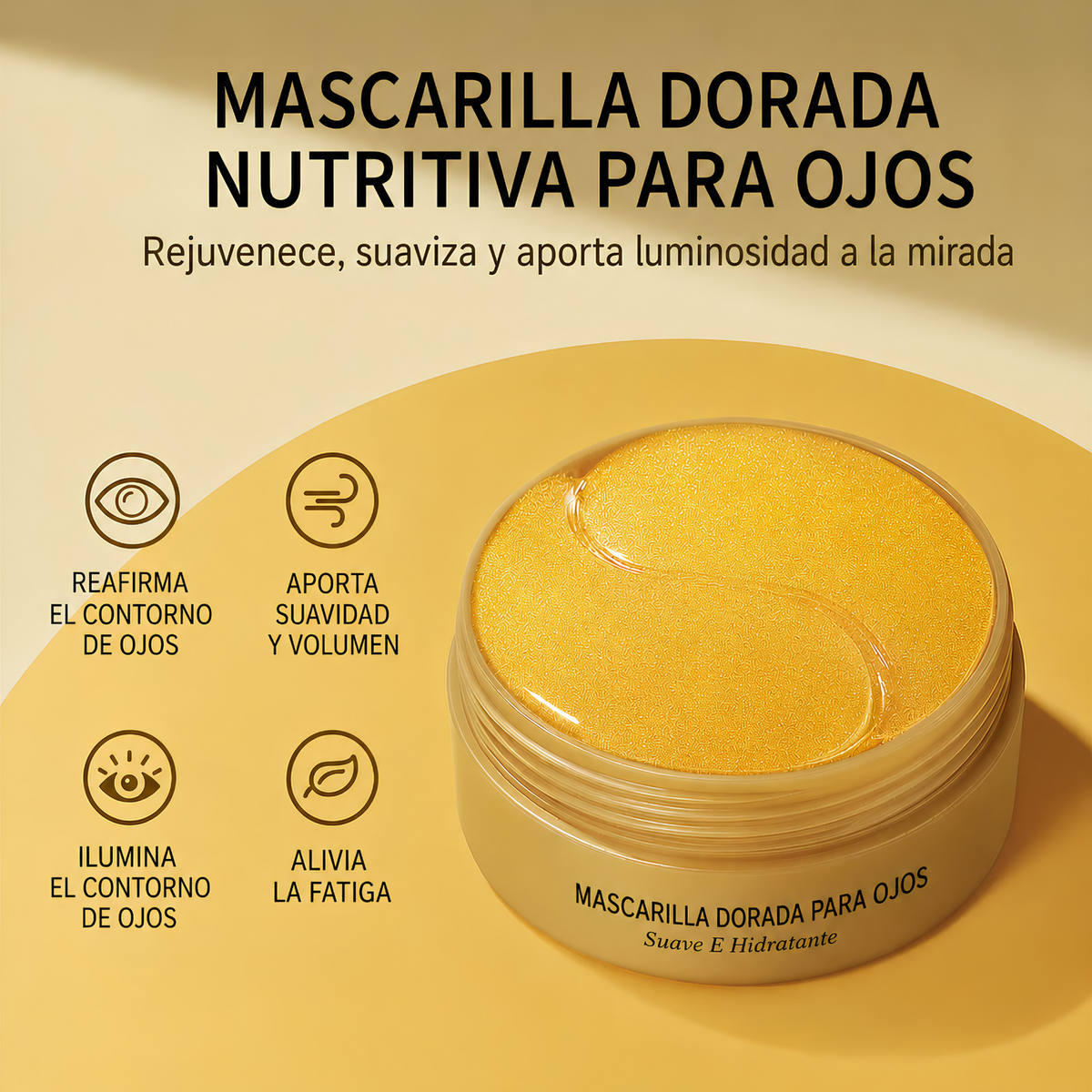 Parches de Hidrogel Antiojeras y Reafirmantes (Aguacate y Oro).