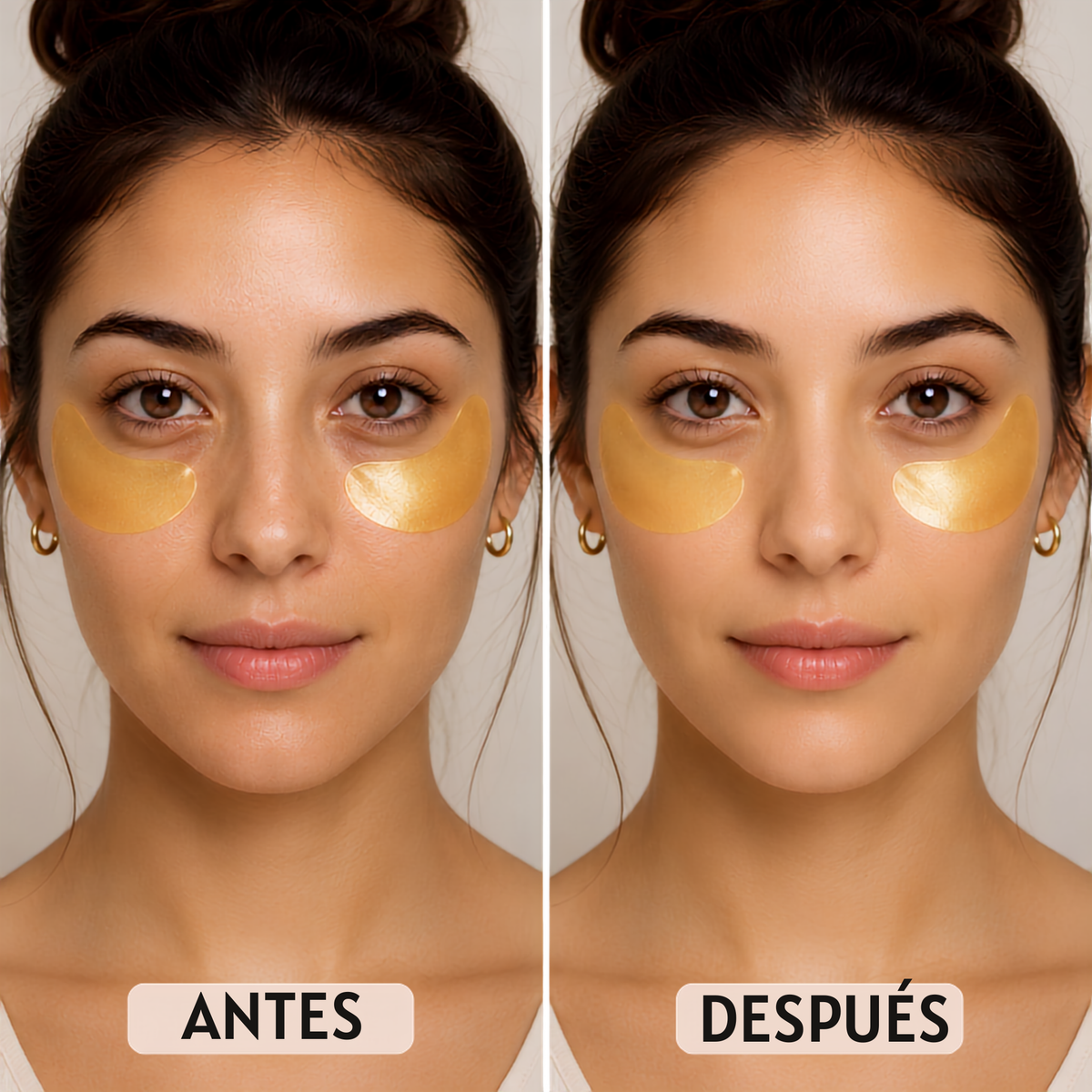 Parches de Hidrogel Antiojeras y Reafirmantes (Aguacate y Oro).